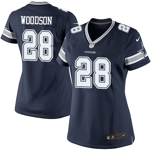 Women's Elite Darren Woodson Nike Jersey Navy Blue Home - #28 NFL Dallas Cowboys